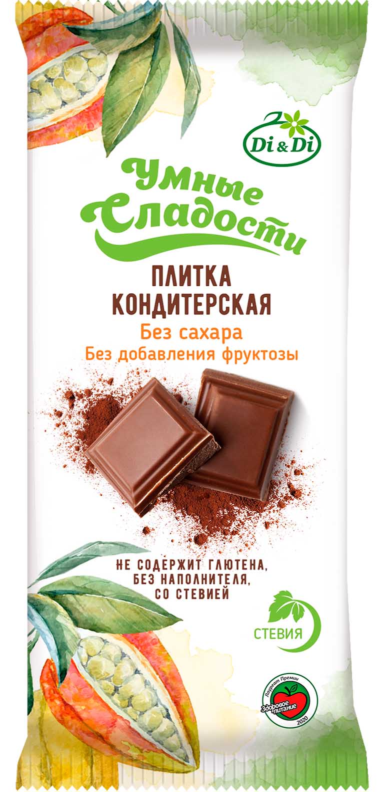 Плитка кондитерская «Умные сладости»  шоколадная 90 г